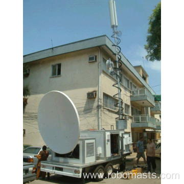 Cellular On Wheels With Telescopic Mast